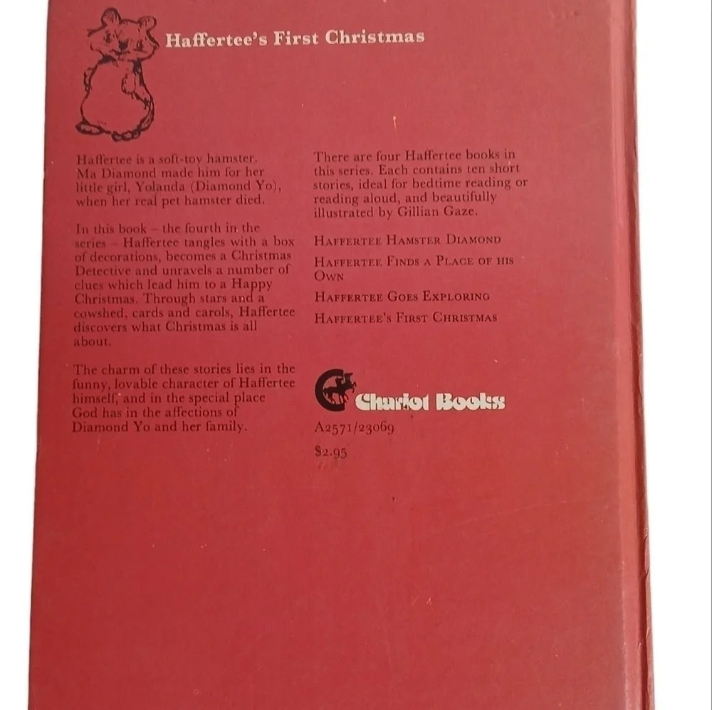 Vintage Book Haffertee's First Christmas Hardcover 1st Edition 1977 Children's